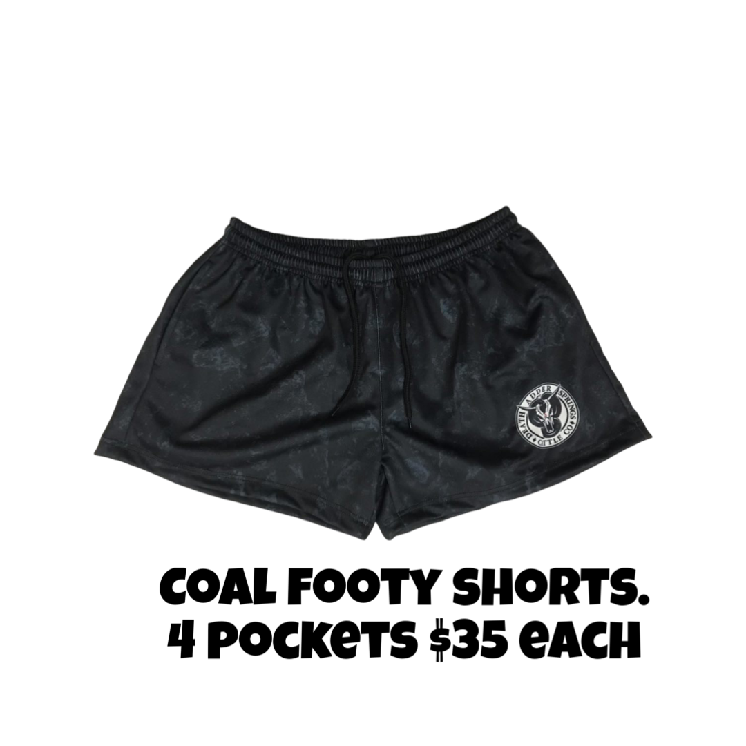 Footy shorts ( Coal )